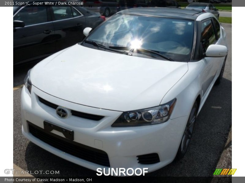 Super White / Dark Charcoal 2011 Scion tC