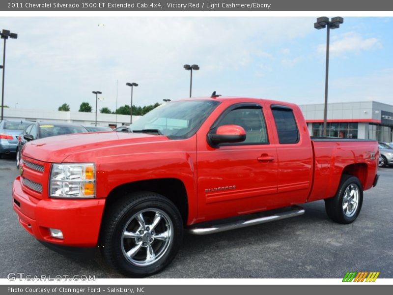 Victory Red / Light Cashmere/Ebony 2011 Chevrolet Silverado 1500 LT Extended Cab 4x4