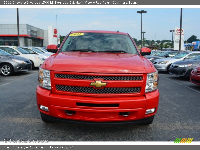Victory Red / Light Cashmere/Ebony 2011 Chevrolet Silverado 1500 LT Extended Cab 4x4