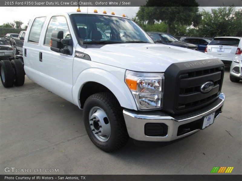 Oxford White / Steel 2015 Ford F350 Super Duty XL Crew Cab Chassis