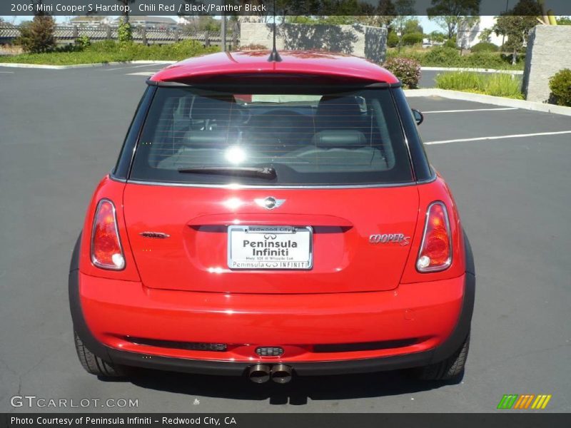 Chili Red / Black/Panther Black 2006 Mini Cooper S Hardtop