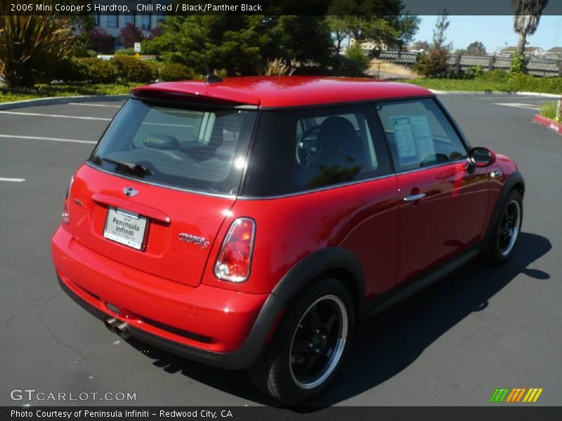 Chili Red / Black/Panther Black 2006 Mini Cooper S Hardtop