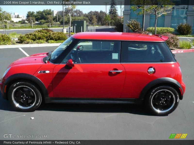 Chili Red / Black/Panther Black 2006 Mini Cooper S Hardtop