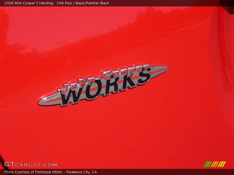 Chili Red / Black/Panther Black 2006 Mini Cooper S Hardtop
