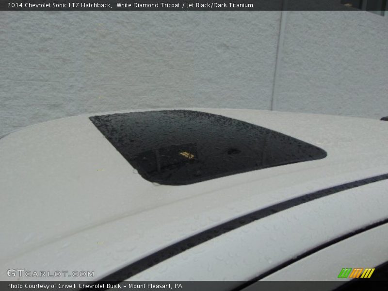 White Diamond Tricoat / Jet Black/Dark Titanium 2014 Chevrolet Sonic LTZ Hatchback