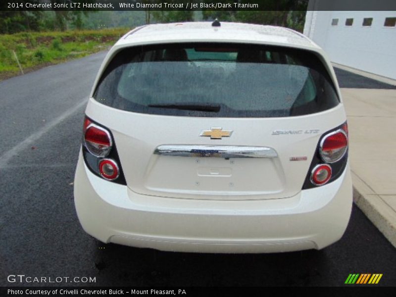 White Diamond Tricoat / Jet Black/Dark Titanium 2014 Chevrolet Sonic LTZ Hatchback