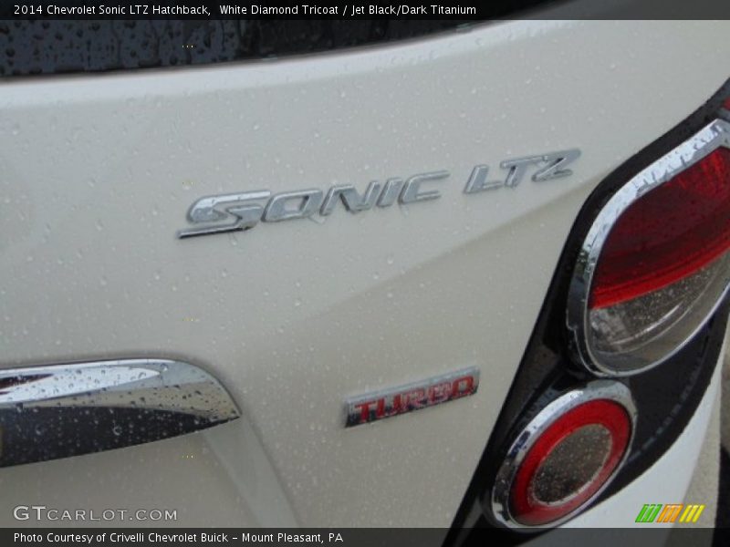 White Diamond Tricoat / Jet Black/Dark Titanium 2014 Chevrolet Sonic LTZ Hatchback