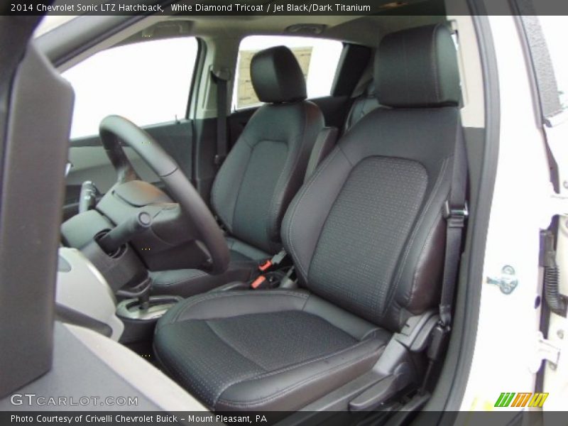 White Diamond Tricoat / Jet Black/Dark Titanium 2014 Chevrolet Sonic LTZ Hatchback
