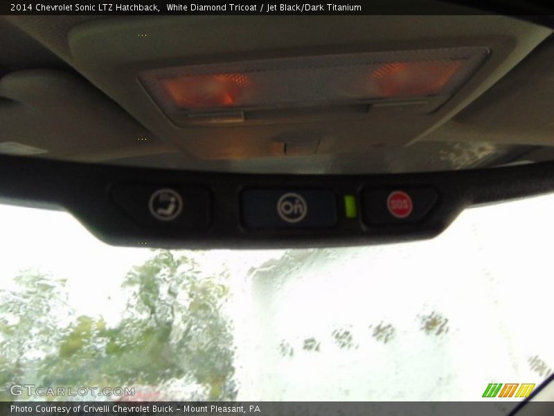 White Diamond Tricoat / Jet Black/Dark Titanium 2014 Chevrolet Sonic LTZ Hatchback