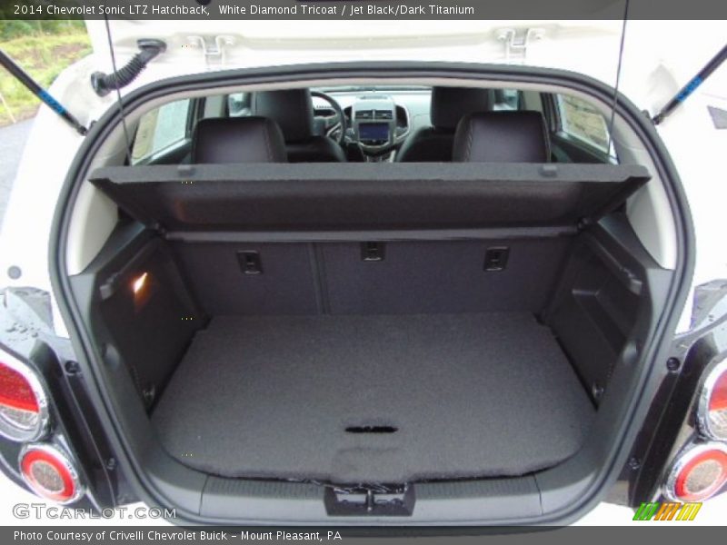White Diamond Tricoat / Jet Black/Dark Titanium 2014 Chevrolet Sonic LTZ Hatchback