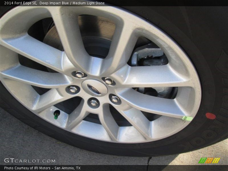 Deep Impact Blue / Medium Light Stone 2014 Ford Edge SE