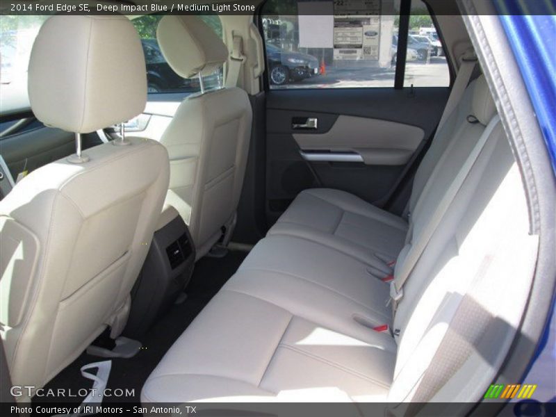 Deep Impact Blue / Medium Light Stone 2014 Ford Edge SE