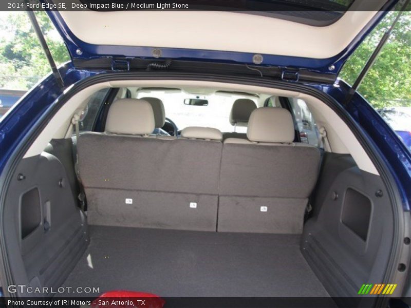Deep Impact Blue / Medium Light Stone 2014 Ford Edge SE