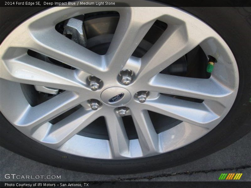 Deep Impact Blue / Medium Light Stone 2014 Ford Edge SE