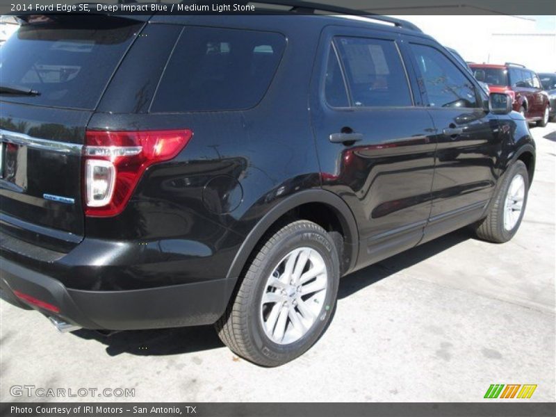 Deep Impact Blue / Medium Light Stone 2014 Ford Edge SE