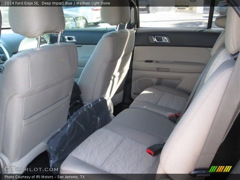 Deep Impact Blue / Medium Light Stone 2014 Ford Edge SE