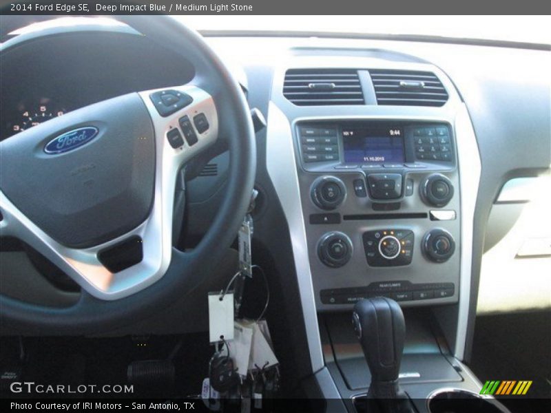 Deep Impact Blue / Medium Light Stone 2014 Ford Edge SE