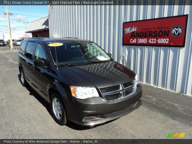 Dark Charcoal Pearl / Black/Light Graystone 2012 Dodge Grand Caravan SXT