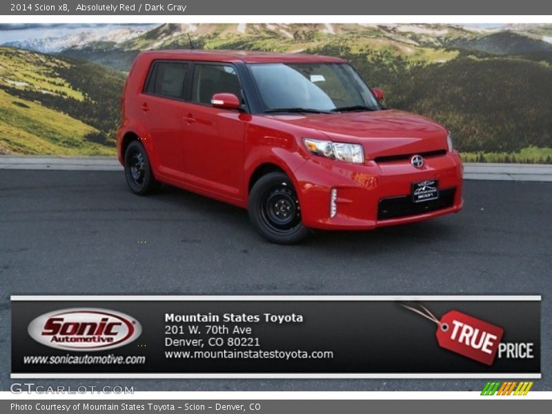 Absolutely Red / Dark Gray 2014 Scion xB