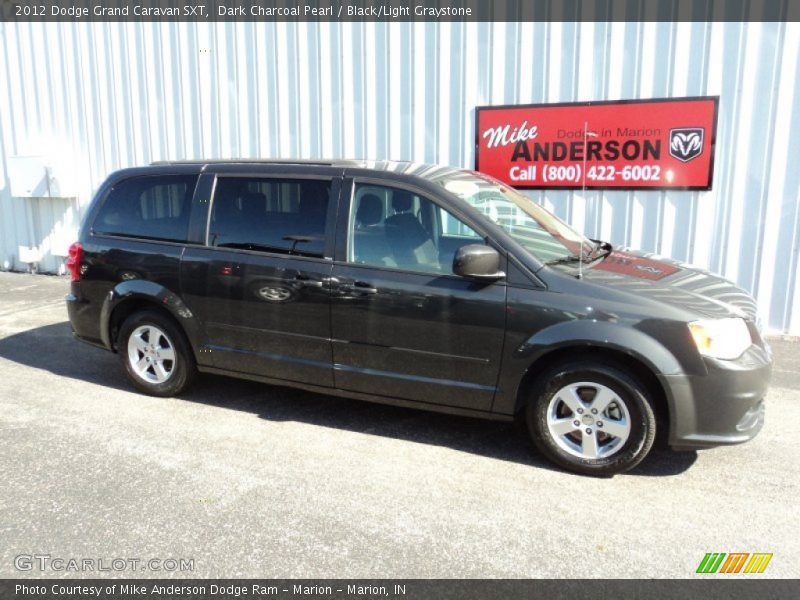Dark Charcoal Pearl / Black/Light Graystone 2012 Dodge Grand Caravan SXT