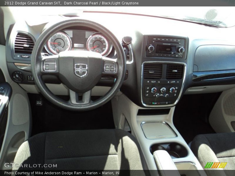 Dark Charcoal Pearl / Black/Light Graystone 2012 Dodge Grand Caravan SXT