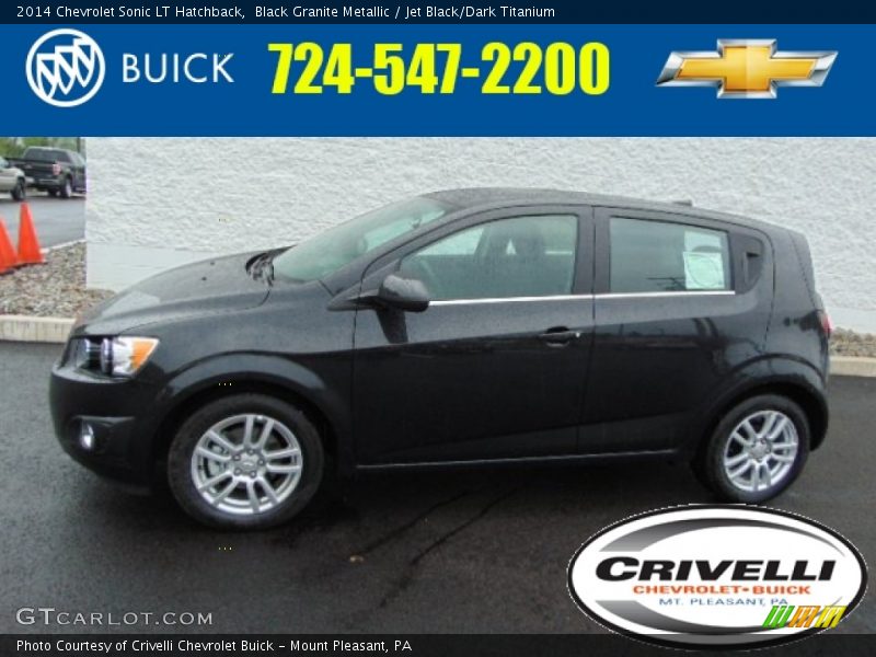 Black Granite Metallic / Jet Black/Dark Titanium 2014 Chevrolet Sonic LT Hatchback