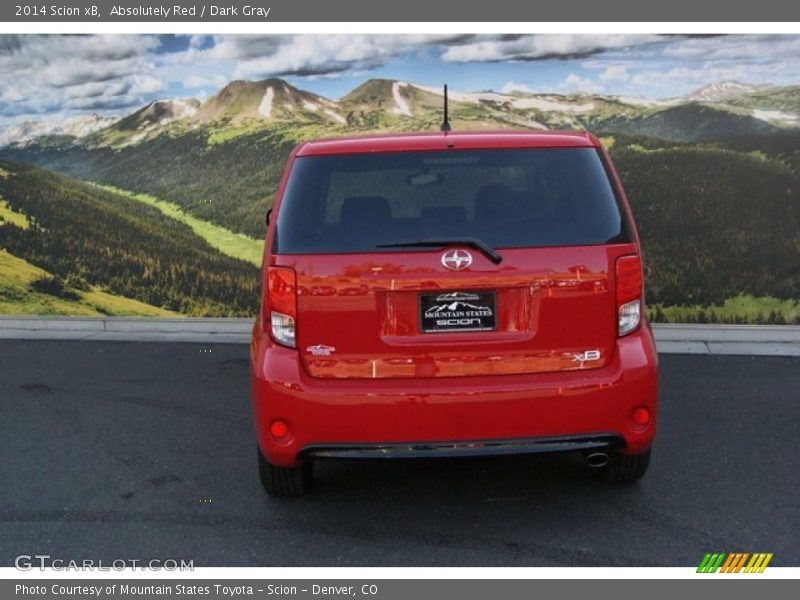 Absolutely Red / Dark Gray 2014 Scion xB