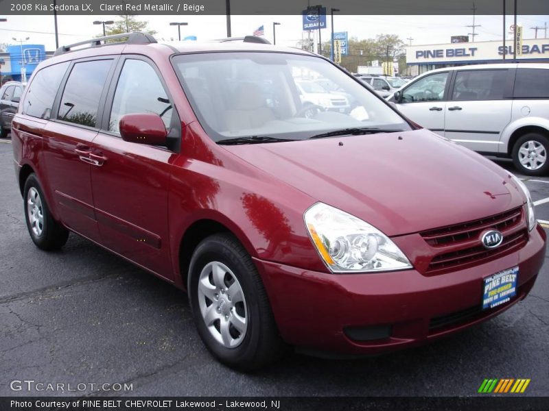 Claret Red Metallic / Beige 2008 Kia Sedona LX