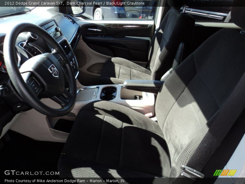 Dark Charcoal Pearl / Black/Light Graystone 2012 Dodge Grand Caravan SXT