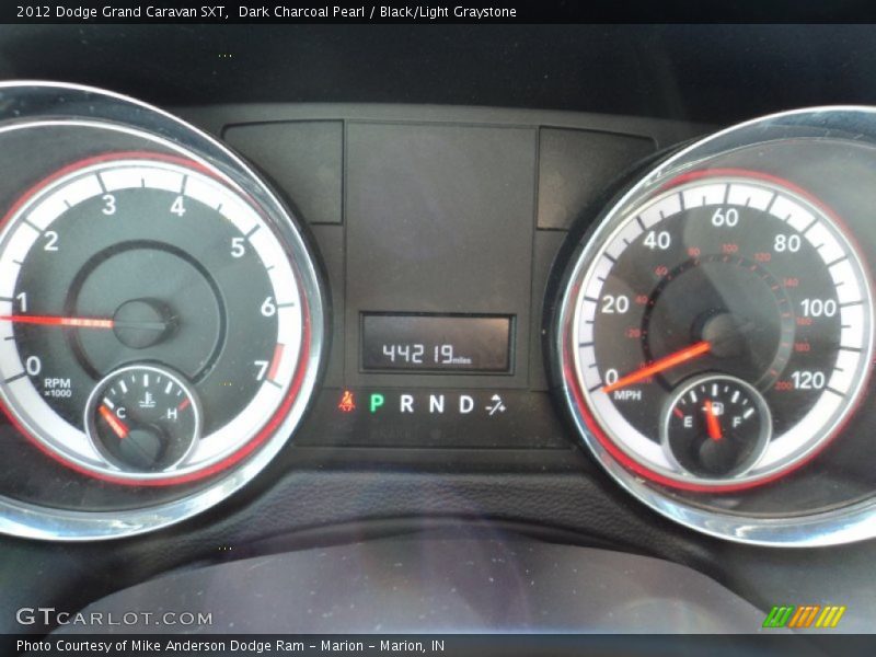 Dark Charcoal Pearl / Black/Light Graystone 2012 Dodge Grand Caravan SXT