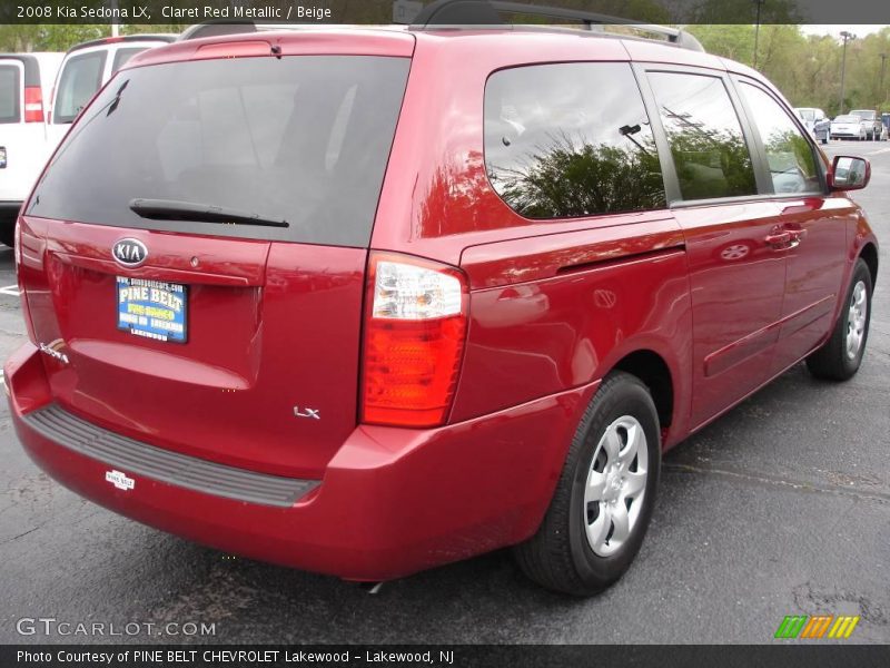 Claret Red Metallic / Beige 2008 Kia Sedona LX