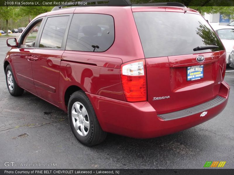 Claret Red Metallic / Beige 2008 Kia Sedona LX