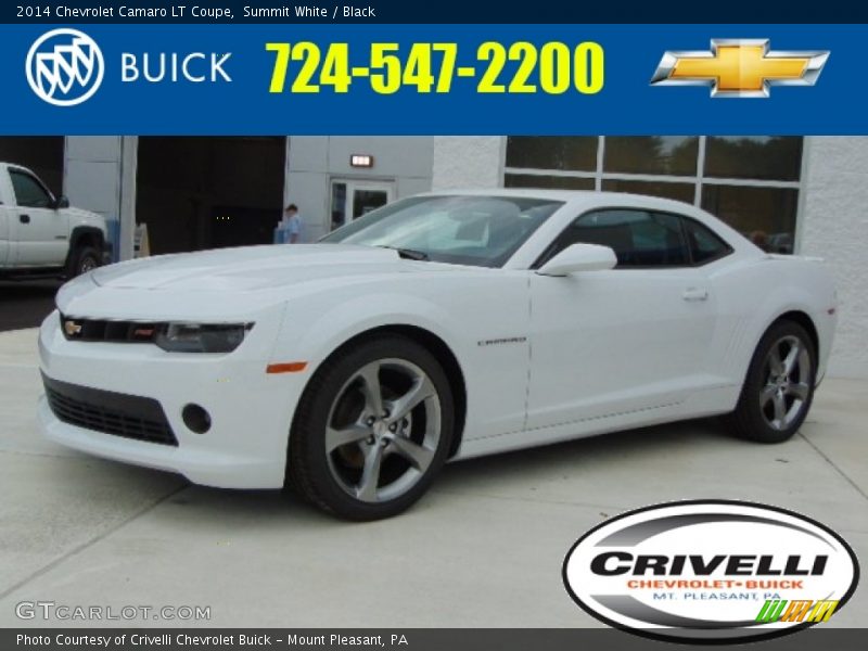 Summit White / Black 2014 Chevrolet Camaro LT Coupe