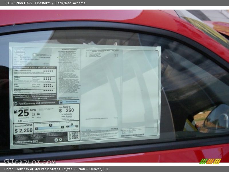 Firestorm / Black/Red Accents 2014 Scion FR-S