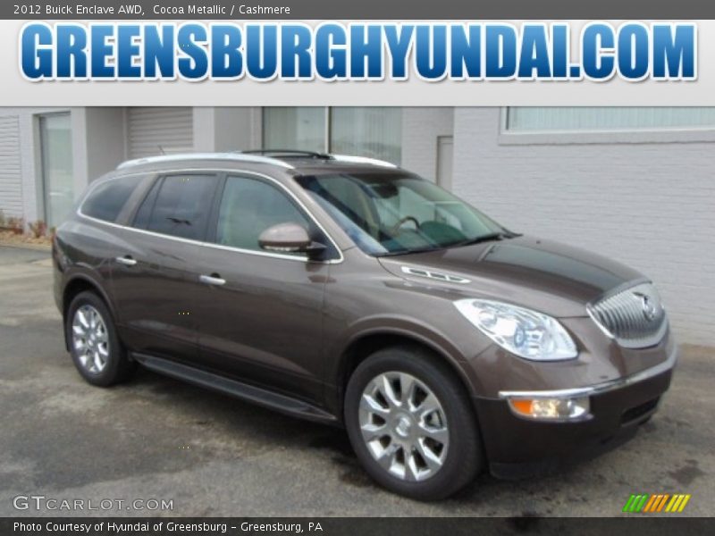 Cocoa Metallic / Cashmere 2012 Buick Enclave AWD