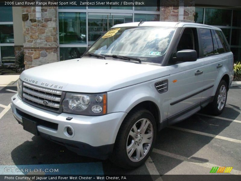 Zambezi Silver Metallic / Ebony Black 2006 Land Rover Range Rover Sport HSE