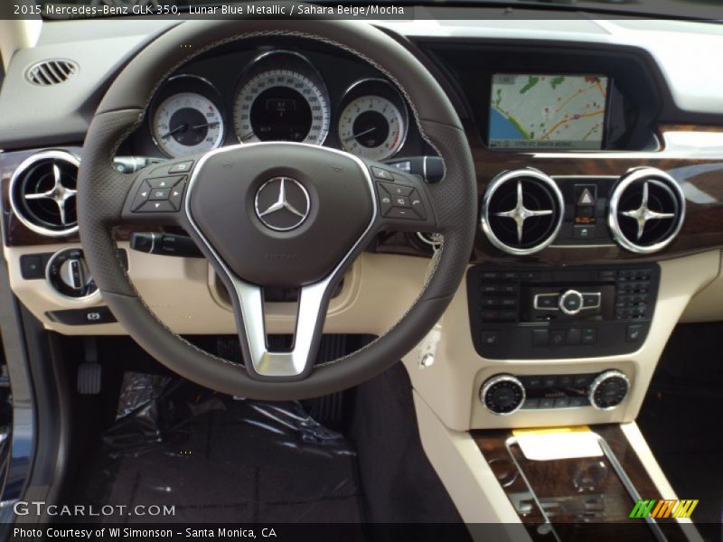 Lunar Blue Metallic / Sahara Beige/Mocha 2015 Mercedes-Benz GLK 350