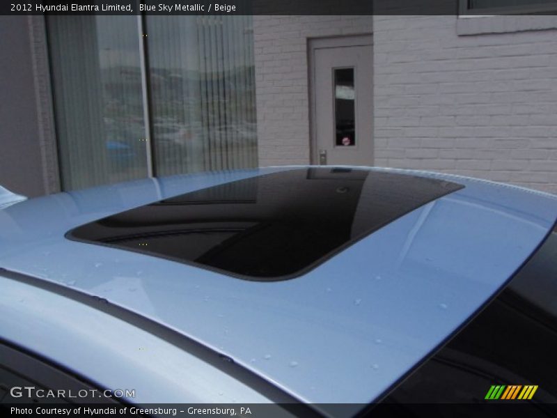 Blue Sky Metallic / Beige 2012 Hyundai Elantra Limited