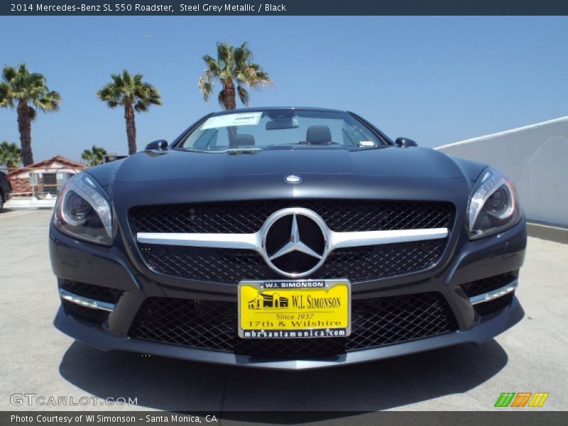 Steel Grey Metallic / Black 2014 Mercedes-Benz SL 550 Roadster