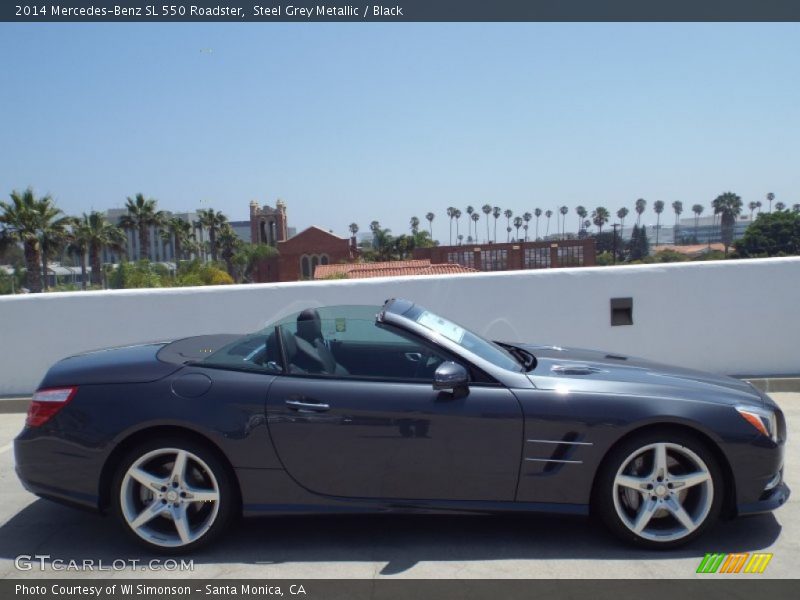Steel Grey Metallic / Black 2014 Mercedes-Benz SL 550 Roadster