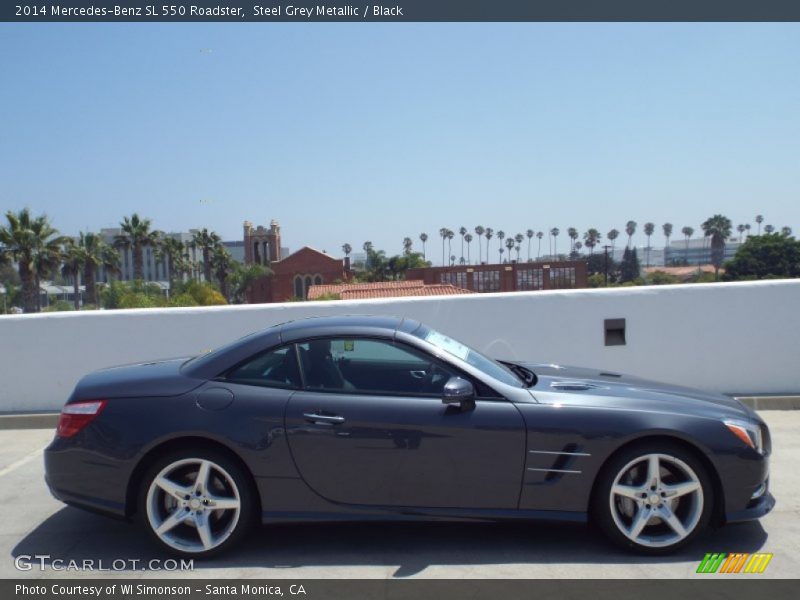 Steel Grey Metallic / Black 2014 Mercedes-Benz SL 550 Roadster