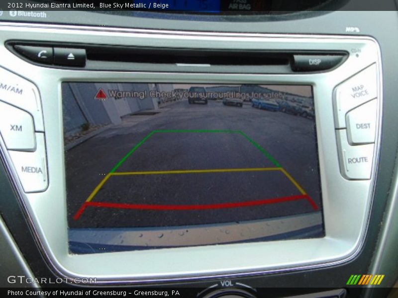 Blue Sky Metallic / Beige 2012 Hyundai Elantra Limited