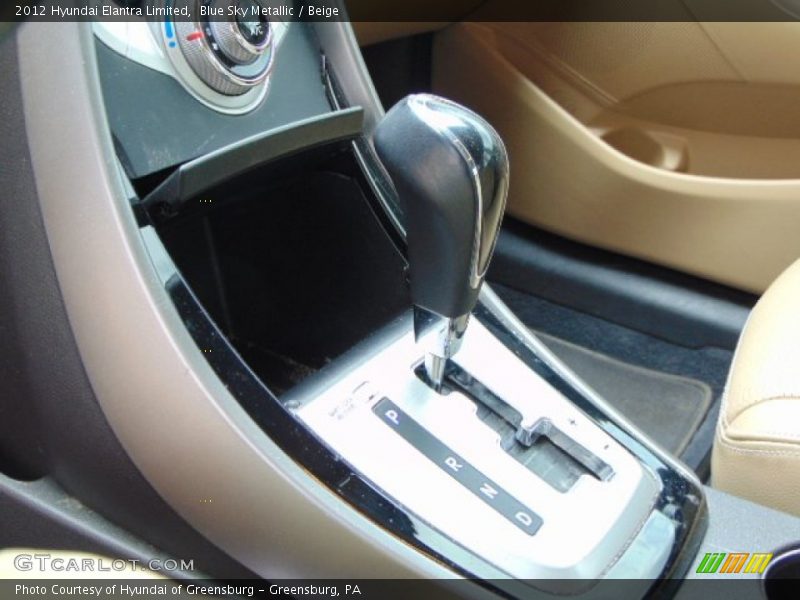 Blue Sky Metallic / Beige 2012 Hyundai Elantra Limited