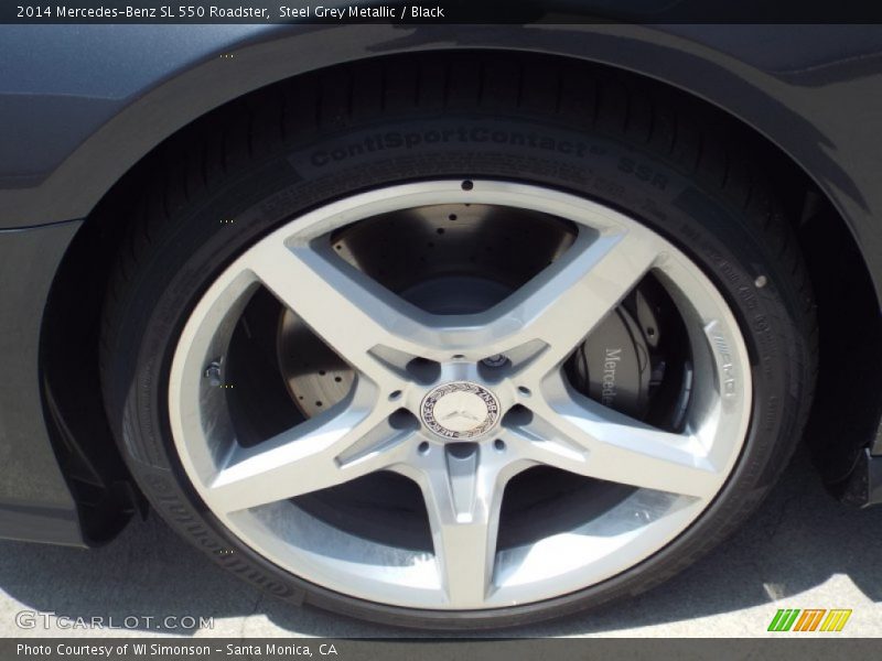 Steel Grey Metallic / Black 2014 Mercedes-Benz SL 550 Roadster