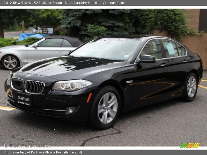 Black Sapphire Metallic / Venetian Beige 2012 BMW 5 Series 528i xDrive Sedan