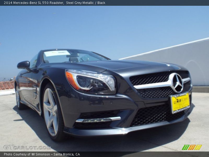 Steel Grey Metallic / Black 2014 Mercedes-Benz SL 550 Roadster