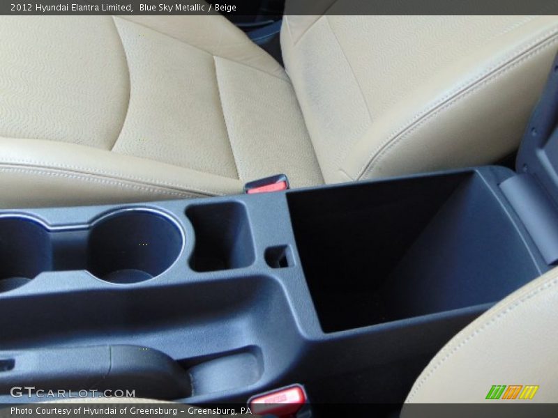 Blue Sky Metallic / Beige 2012 Hyundai Elantra Limited