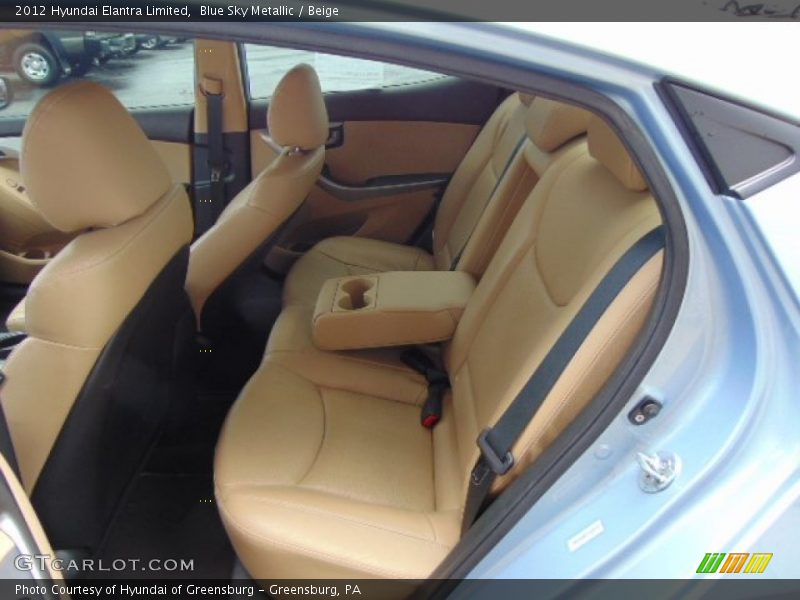 Blue Sky Metallic / Beige 2012 Hyundai Elantra Limited