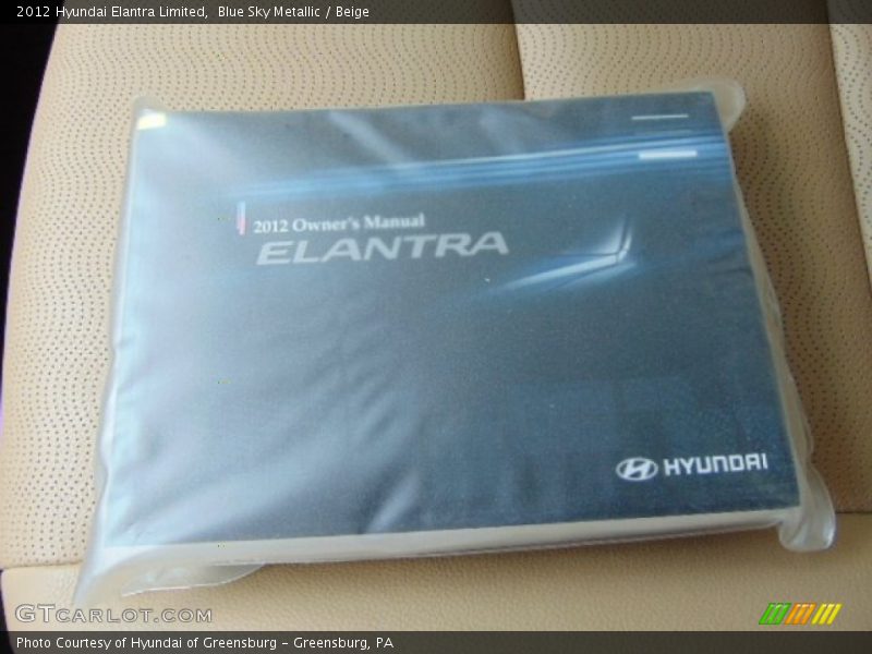 Blue Sky Metallic / Beige 2012 Hyundai Elantra Limited
