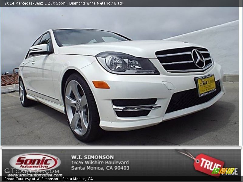 Diamond White Metallic / Black 2014 Mercedes-Benz C 250 Sport